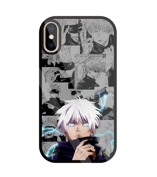 Gojo with bolt Glass Case For Apple iPhone Xs