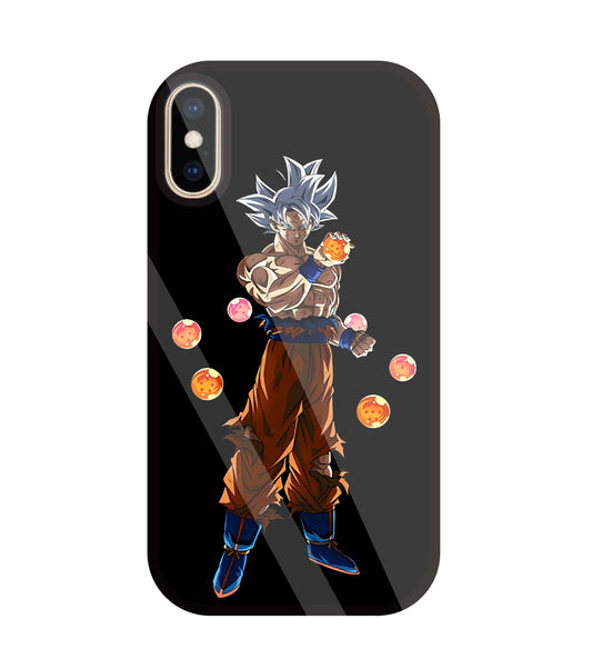 Goku With Dragon Balls Glass Case For Apple iPhone Xs
