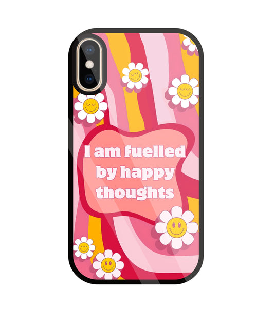 Happy Thoughts Glass Case For Apple iPhone Xs