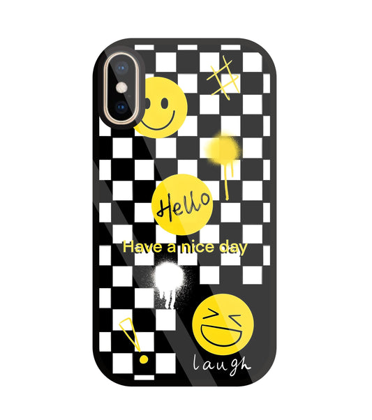 Have A Nice Day Glass Case For Apple iPhone Xs