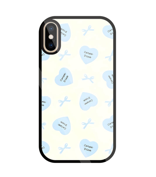 Heart Carpe Diem Glass Case For Apple iPhone Xs