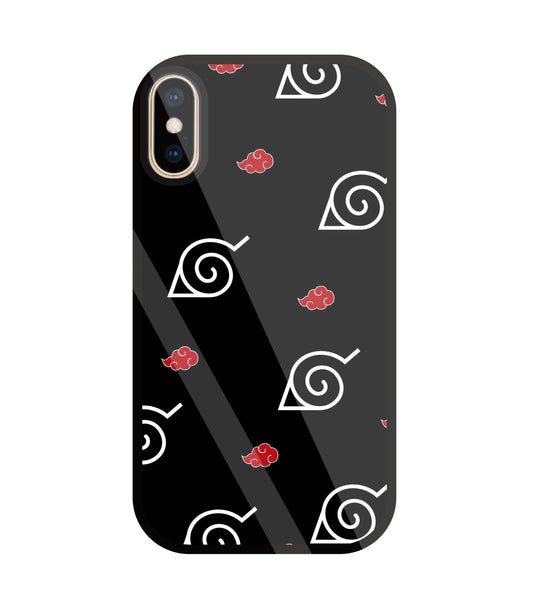 Itachi sharigan Sign Glass Case For Apple iPhone Xs