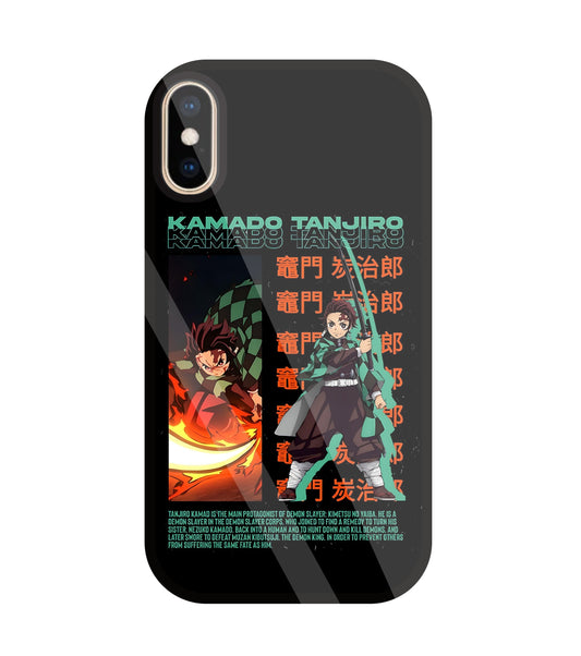 Kamado Tanjiro Glass Case For Apple iPhone Xs