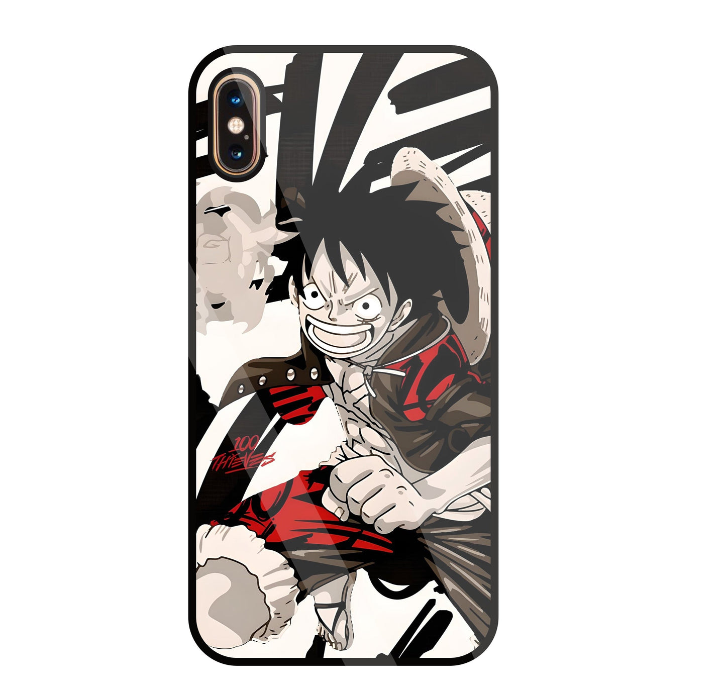 Angry Luffy Glass Case For Apple iPhone Xs Max