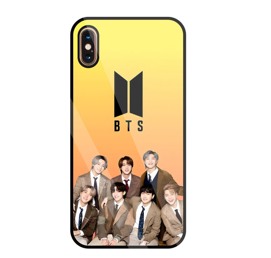 BTS Crew Glass Case For Apple iPhone Xs Max