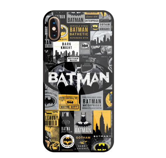 Batman Mashup Glass Case For Apple iPhone Xs Max