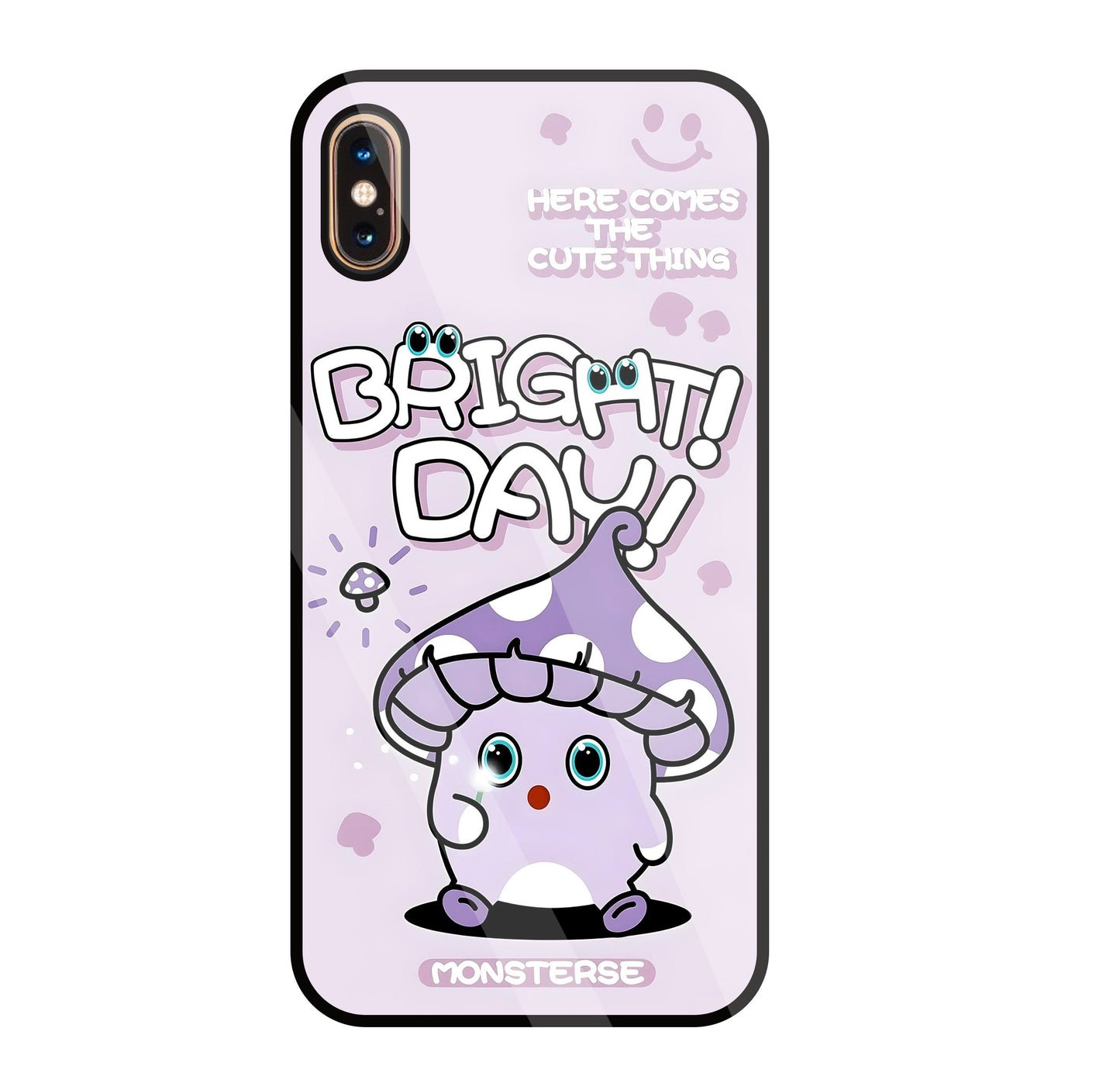 Bright Day Purple Monster Glass Case For Apple iPhone Xs Max