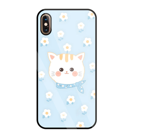 Cute Kitten Glass Case For Apple iPhone Xs Max