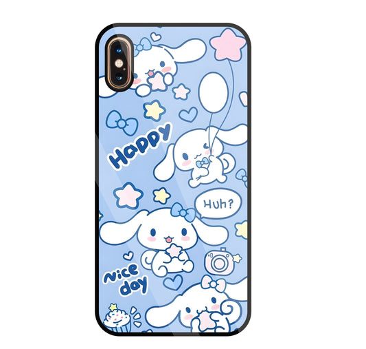 Cute Puppy Girl Glass Case For Apple iPhone Xs Max