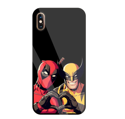 Deadpool And Wolverine Glass Case For Apple iPhone Xs Max