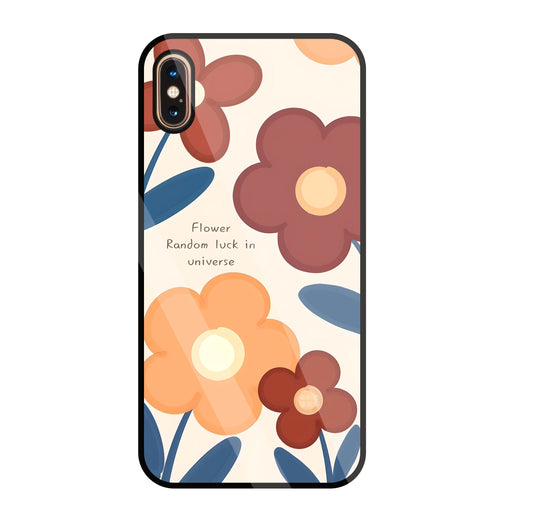Flower Random Luck Glass Case For Apple iPhone Xs Max