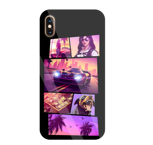 GTA 6 Glass Case For Apple iPhone Xs Max