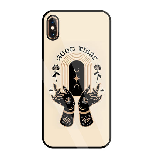 Good Vibes Hands Glass Case For Apple iPhone Xs Max