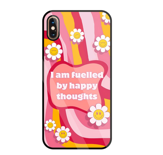 Happy Thoughts Glass Case For Apple iPhone Xs Max