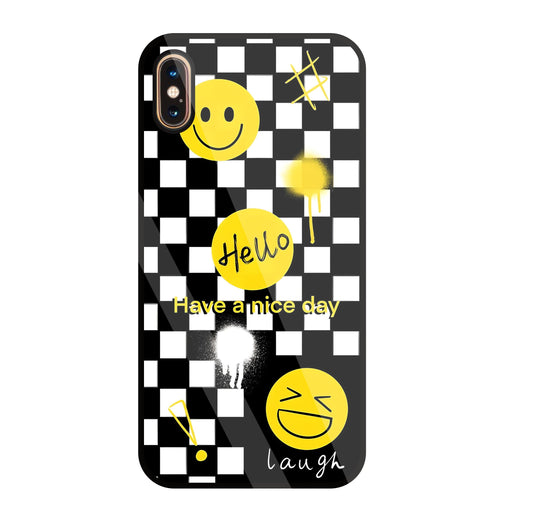 Have A Nice Day Glass Case For Apple iPhone Xs Max