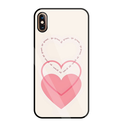 Heart Glass Case For Apple iPhone Xs Max