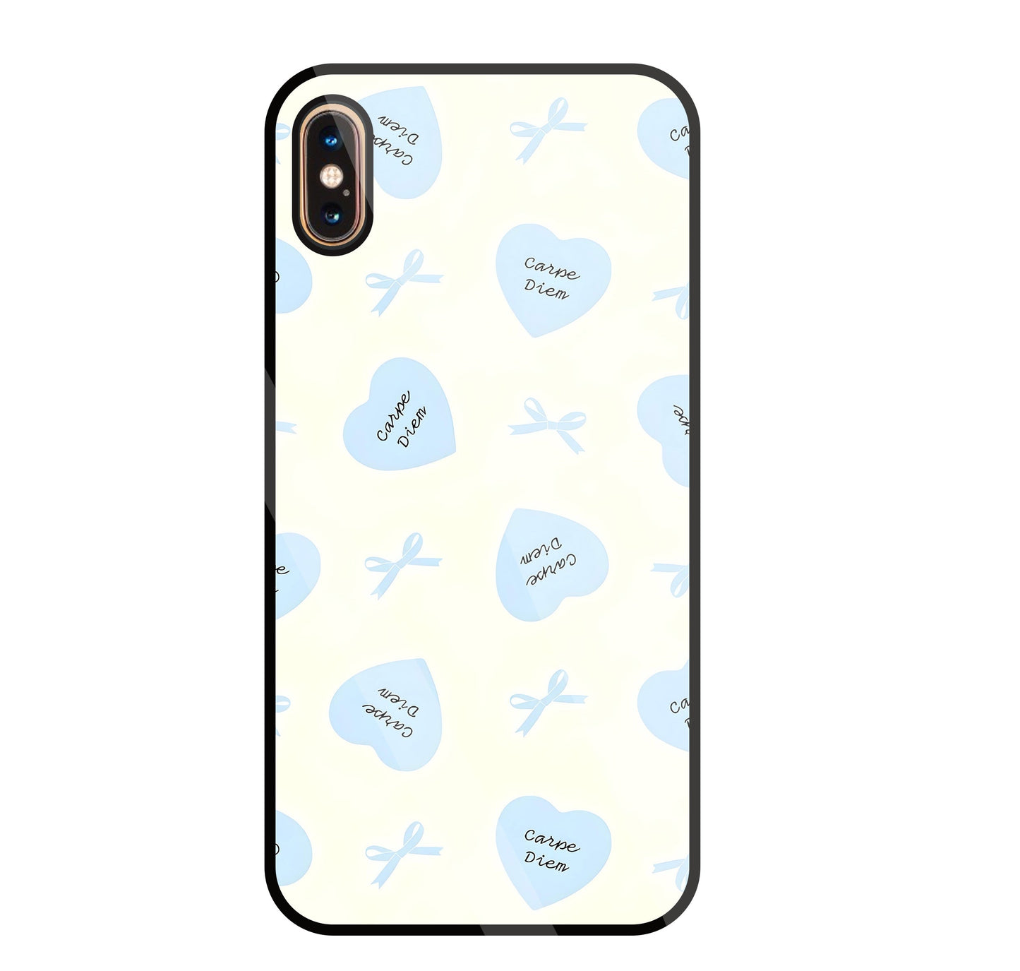 Heart Carpe Diem Glass Case For Apple iPhone Xs Max
