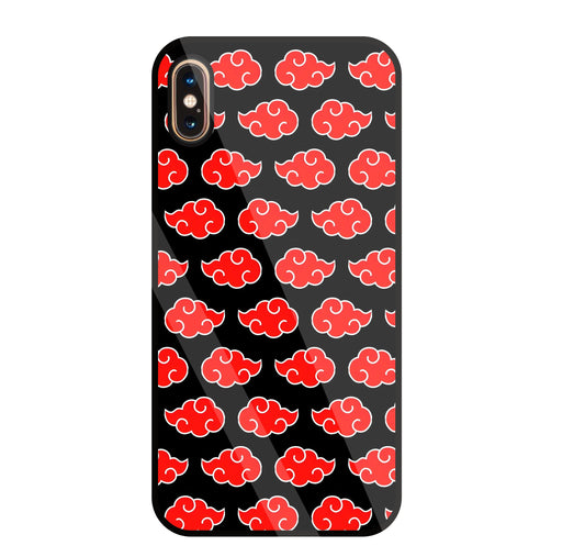 Japanese Clouds Seamless Pattern Glass Case For Apple iPhone Xs Max