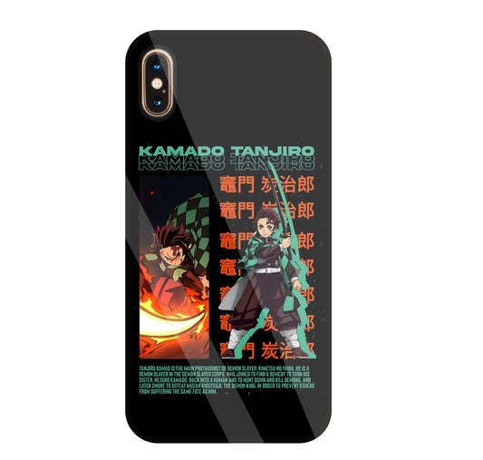 Kamado Tanjiro Glass Case For Apple iPhone Xs Max