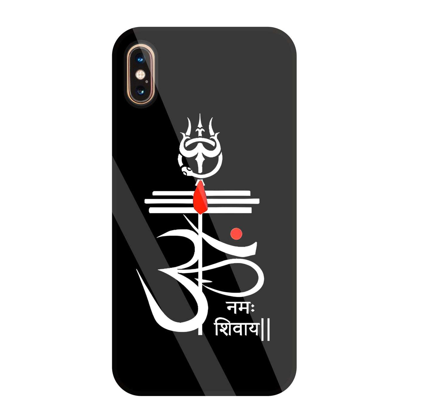 Om Namah Shivay White Glass Case For Apple iPhone Xs Max