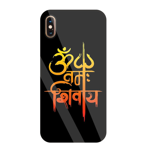 Om Namah Shivaye Glass Case For Apple iPhone Xs Max