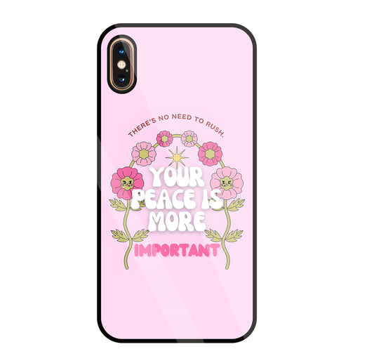 Peace Is More Important Glass Case For Apple iPhone Xs Max