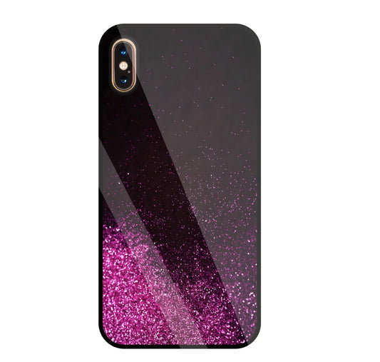 Pink Glitters Glass Case For Apple iPhone Xs Max