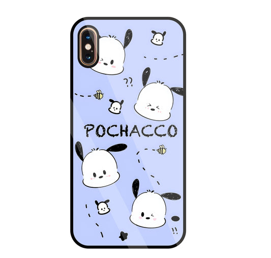 Pochacco Puppy Levender Glass Case For Apple iPhone Xs Max