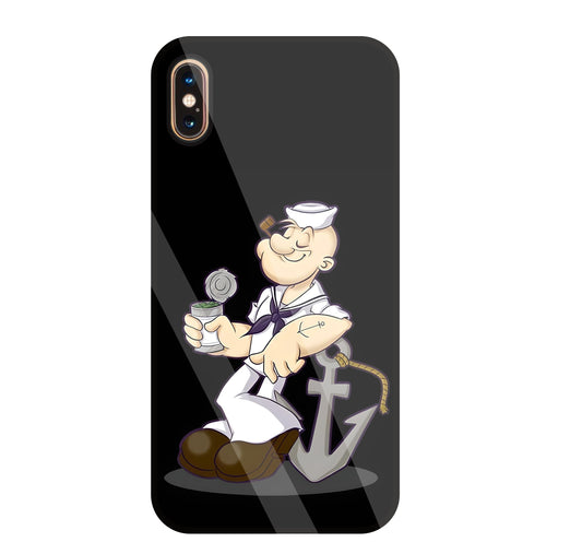 Popeye The Sailor Glass Case For Apple iPhone Xs Max