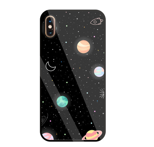 Space Galaxy Glass Case For Apple iPhone Xs Max