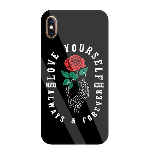 Stay Youth Love Glass Case For Apple iPhone Xs Max