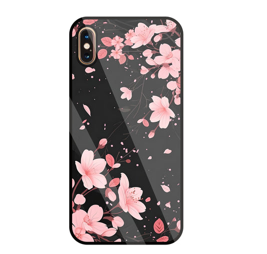 Summer Flowers Glass Case For Apple iPhone Xs Max
