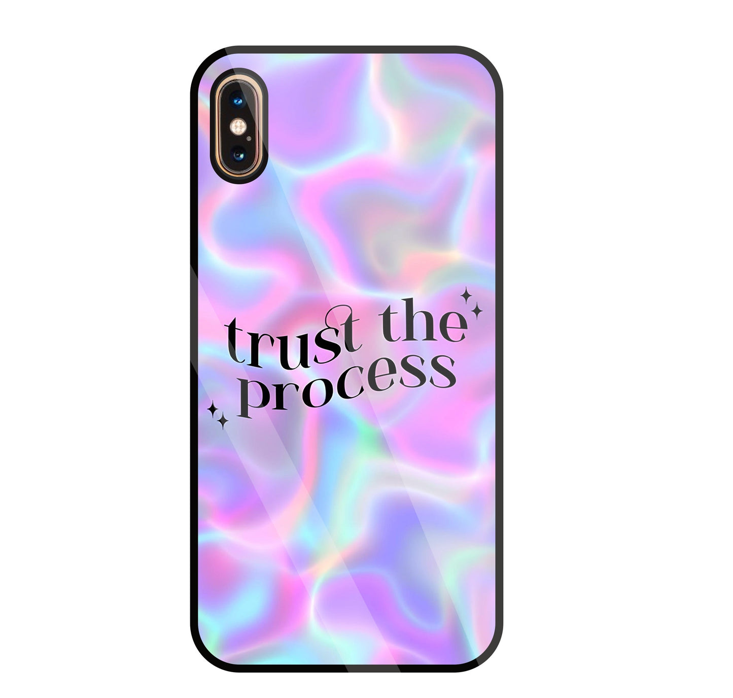 Trust the Process Glass Case For Apple iPhone Xs Max