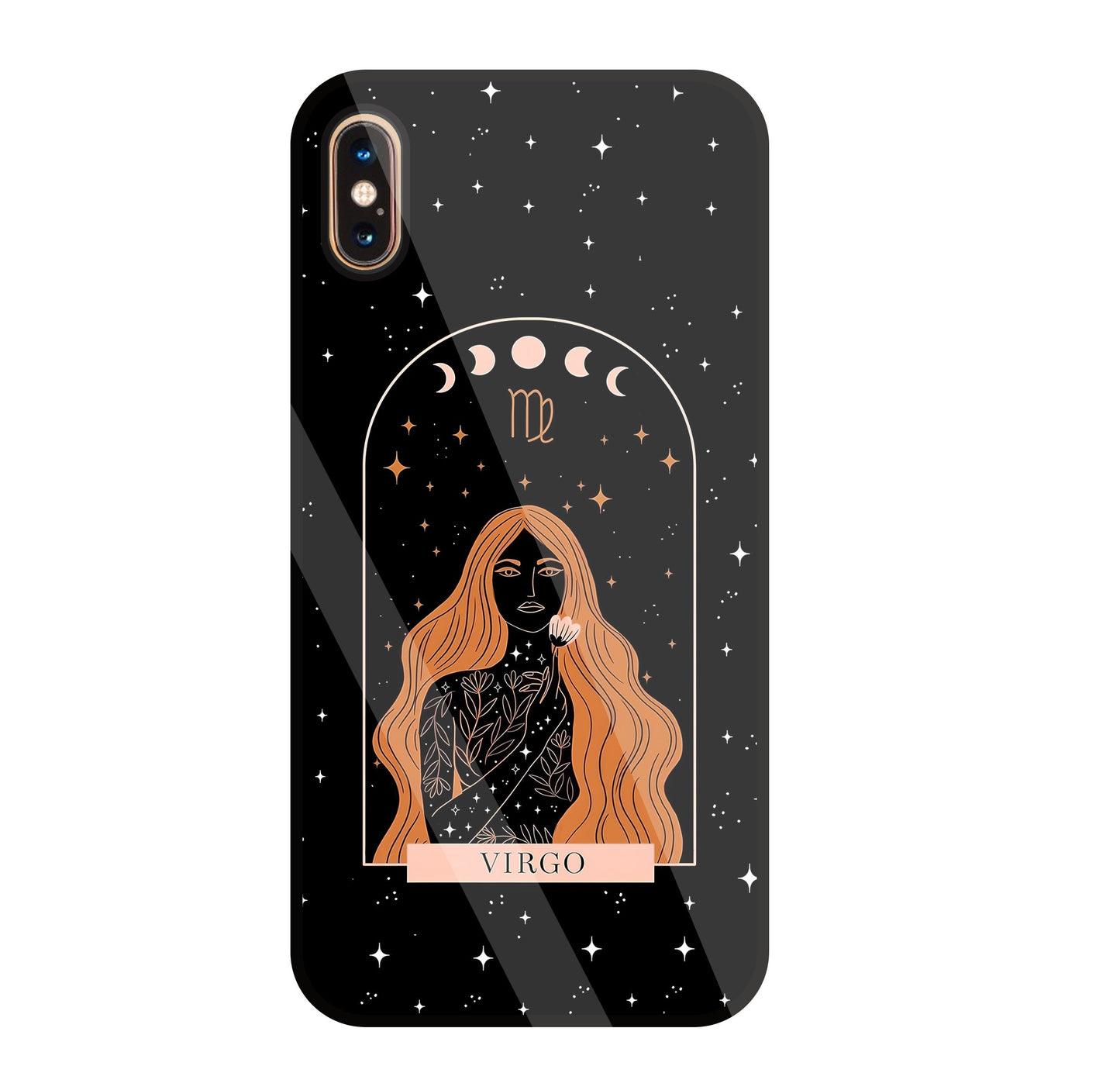 Virgo Black Glass Case For Apple iPhone Xs Max