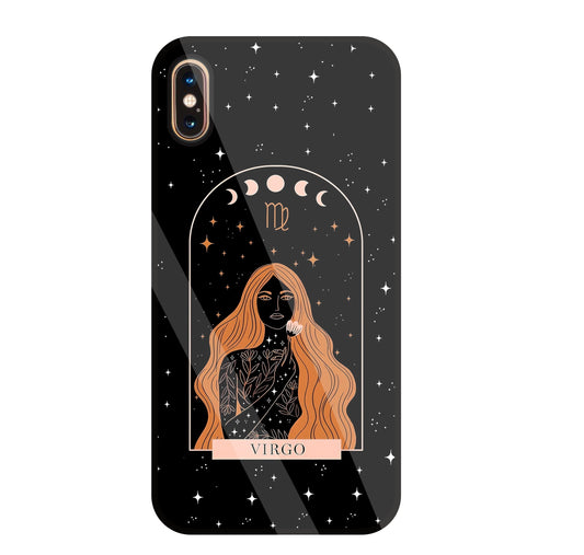 Virgo Black Glass Case For Apple iPhone Xs Max
