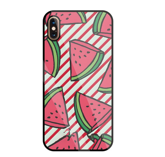 Watermelon Glass Case For Apple iPhone Xs Max