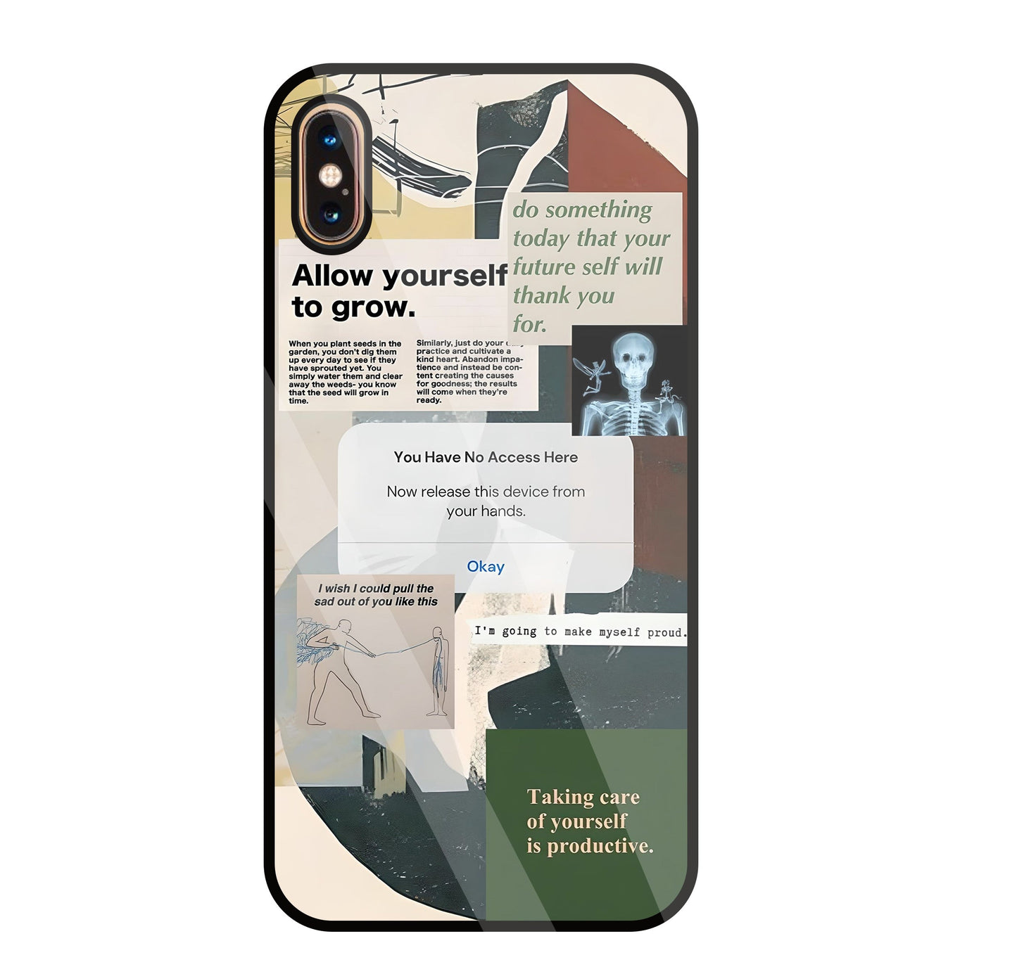 Yourself To Grow Glass Case For Apple iPhone Xs Max