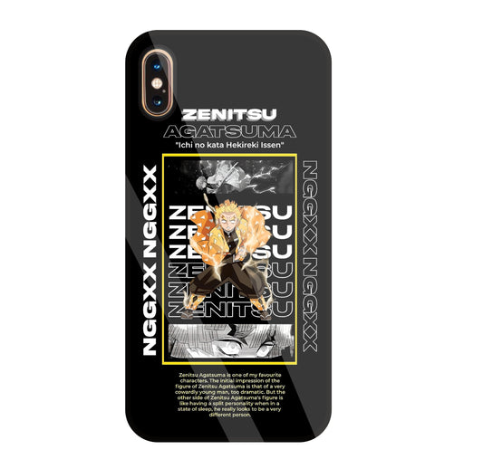 Zenitsu Anime Glass Case For Apple iPhone Xs Max