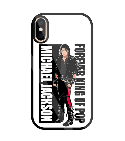 Michael Jackson King Of Pop Glass Case For Apple iPhone Xs