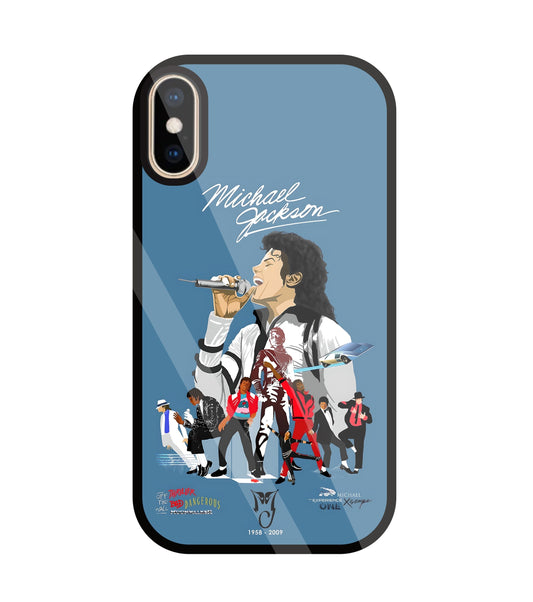 Michael Jackson Mashup Glass Case For Apple iPhone Xs