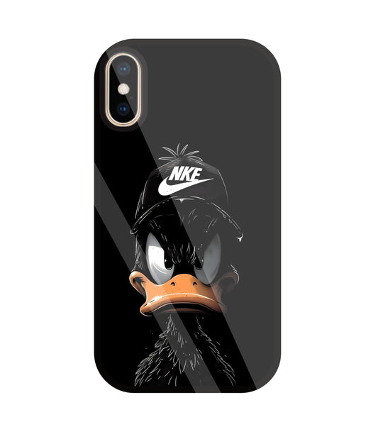 Nike Toon Duck Glass Case For Apple iPhone Xs