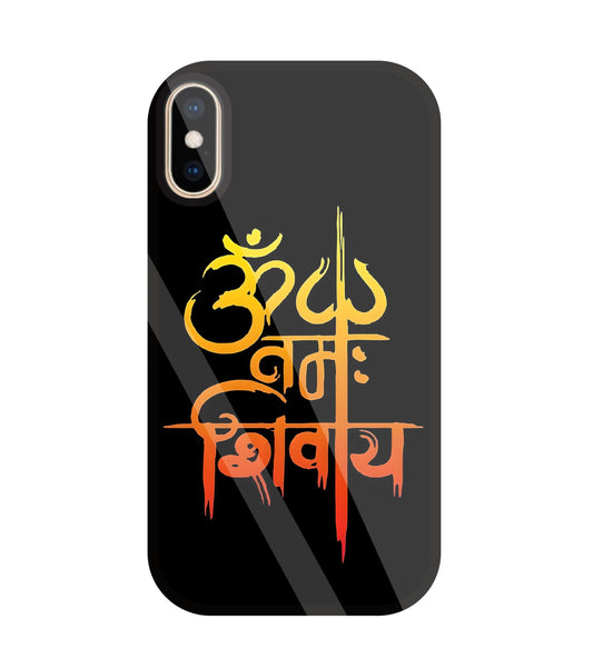 Om Namah Shivaye Glass Case For Apple iPhone Xs