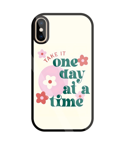 One Day A Good Time Glass Case For Apple iPhone Xs