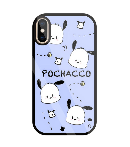 Pochacco Puppy Levender Glass Case For Apple iPhone Xs