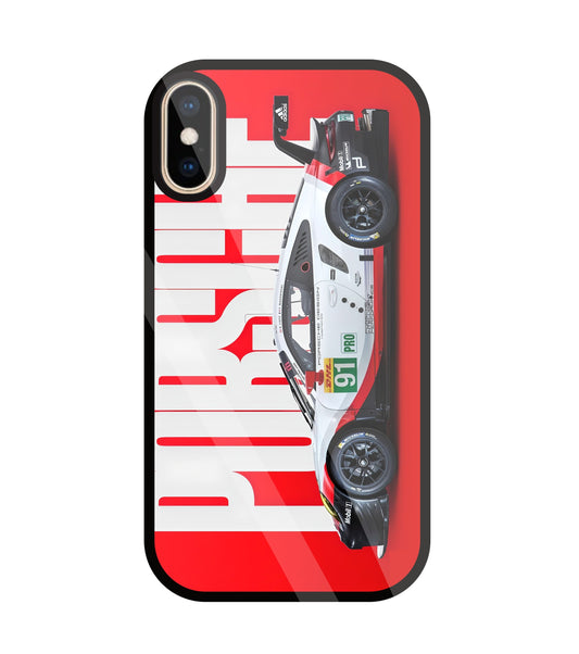 Porschse Glass Case For Apple iPhone Xs