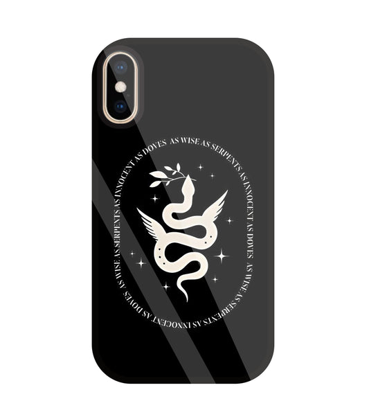 Snakestress Glass Case For Apple iPhone Xs