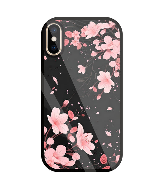 Summer Flowers Glass Case For Apple iPhone Xs