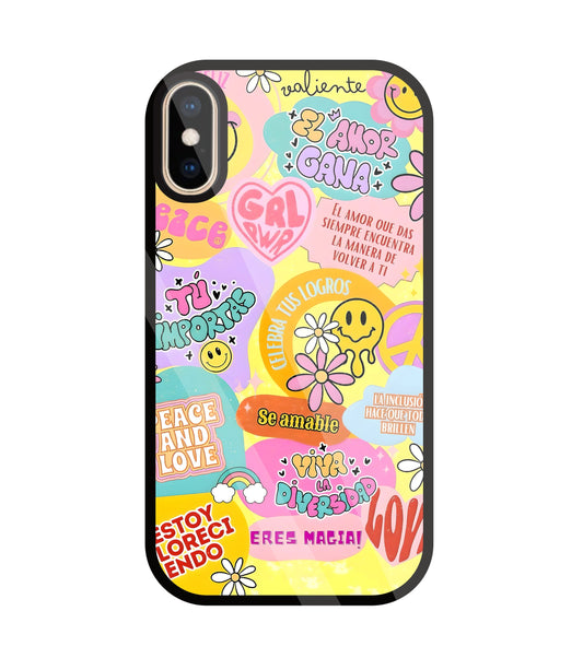 Sunflower Vibes Glass Case For Apple iPhone Xs