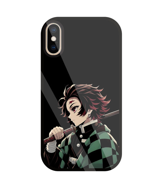 Tanjiro Kamado Glass Case For Apple iPhone Xs