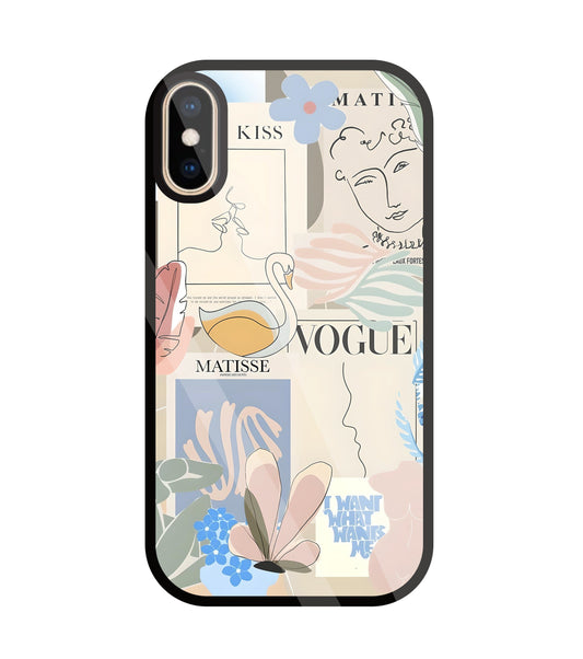 The Kiss Art Glass Case For Apple iPhone Xs